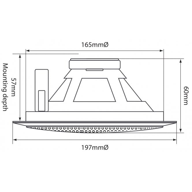 Adastra Metal Quick Fit 100V Ceiling Speaker 5.25in 6W white