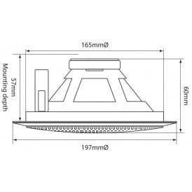 Metal Quick Fit 100V Ceiling Speaker 5.25in 6W white