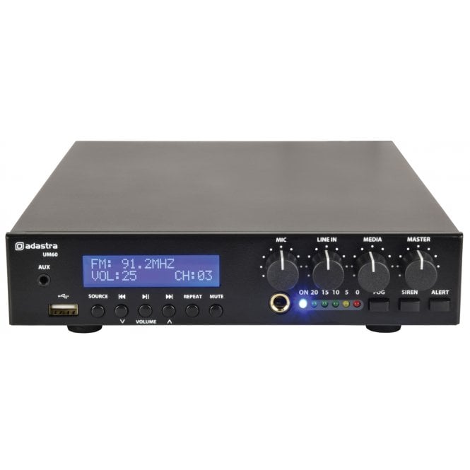 Adastra UM Series Ultra Compact Mixer-Amplifiers 100V