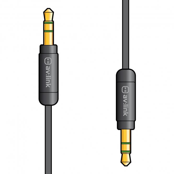 av:Link 3.5mm Stereo Plug to 3.5mm Stereo Plug Lead 0.5m