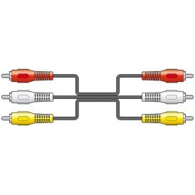 Essential Three RCA Plugs to Three RCA Plugs Lead 1.5m