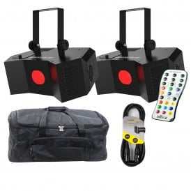 Obsession HP 100 WATT LED GOBO FLOWER  PAIR BUNDLE AND BAG AND IRC REMOTE 