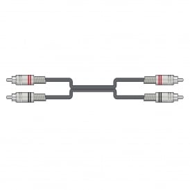 Classic Audio Leads 2 x RCA Plugs - 2 x RCA Plugs x 0.05M