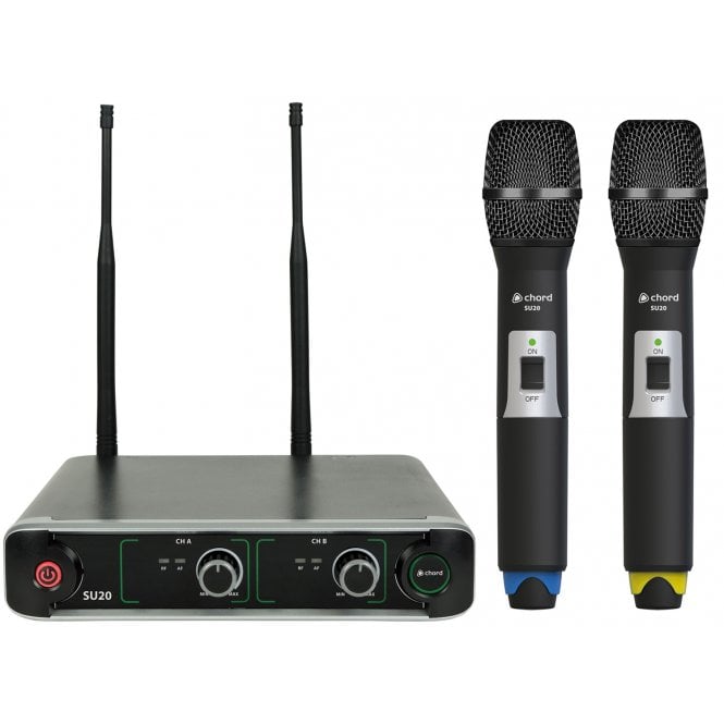 Chord SU20 Compact Dual UHF Microphone Set