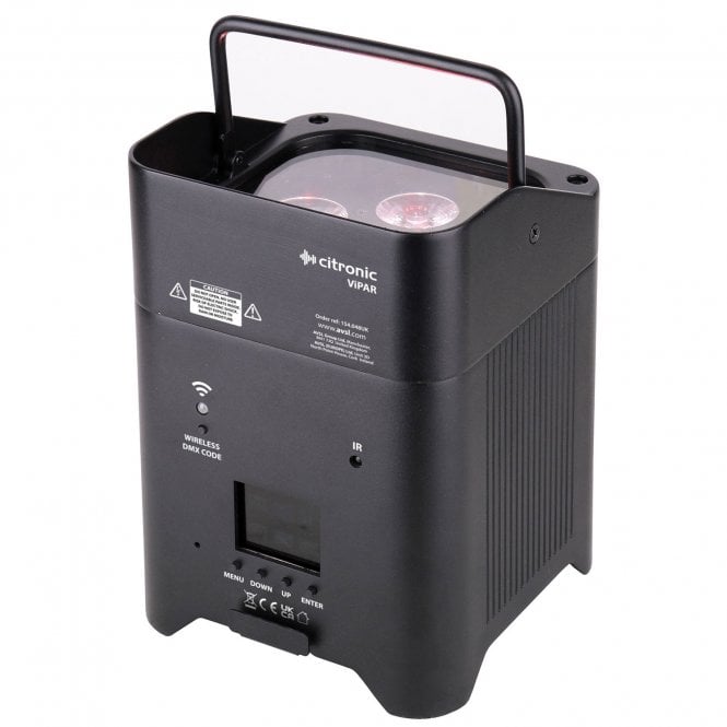 Citronic ViPAR: 6x18W Smart Rechargeable RGBWA/UV PAR Uplighter