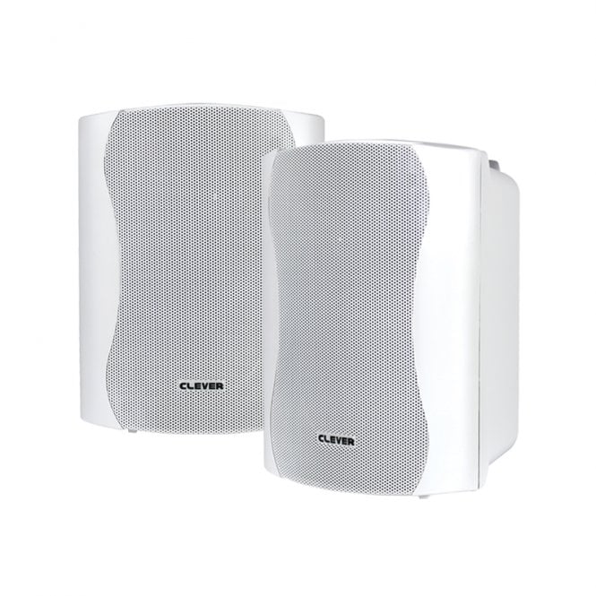 Clever Acoustics  BGS 25T 100V White Speakers (Pair)