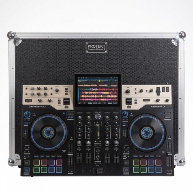 Denon DJ PRIME 4 G2 – Professional 4-Deck Standalone DJ System with Flightcase with wheels  Bundle