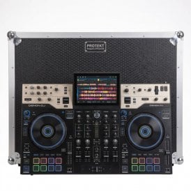 Denon DJ PRIME 4 G2 – Professional 4-Deck Standalone DJ System with Flightcase with wheels Bundle