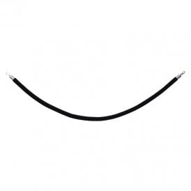 Chrome Barrier Rope, Black Velvet