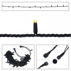 Heavy-Duty Rubber Connectable, Dimmable LED String Lights