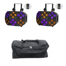  2 X Double Decker  HEX coloured wash lights and Bag Bundle