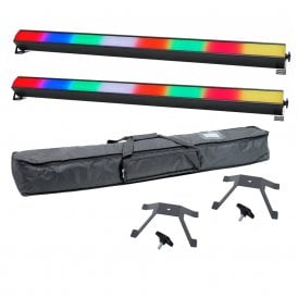 2x Spectra Pix Batten + Bag + Floor Standing Brackets Bundle