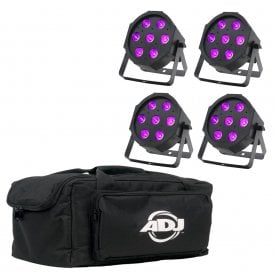 4x MaxiPar Quad MK2 + 1x ADJ F4 Bag Bundle