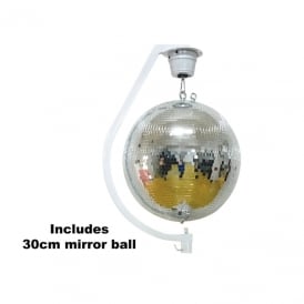 Curve Mirror Ball Hanging Bracket up to 30cm & Mirror Ball (30cm)  Bundle