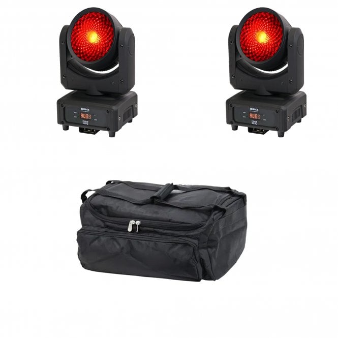 Equinox Fusion 120Q 120W LED moving head PAIR & BAG Bundle