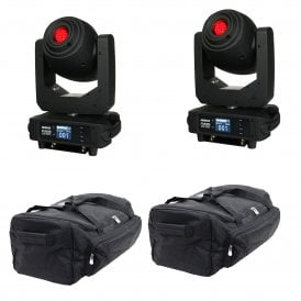 Fusion 150 Spot 150watt led moving head Pair Bundle with bags 