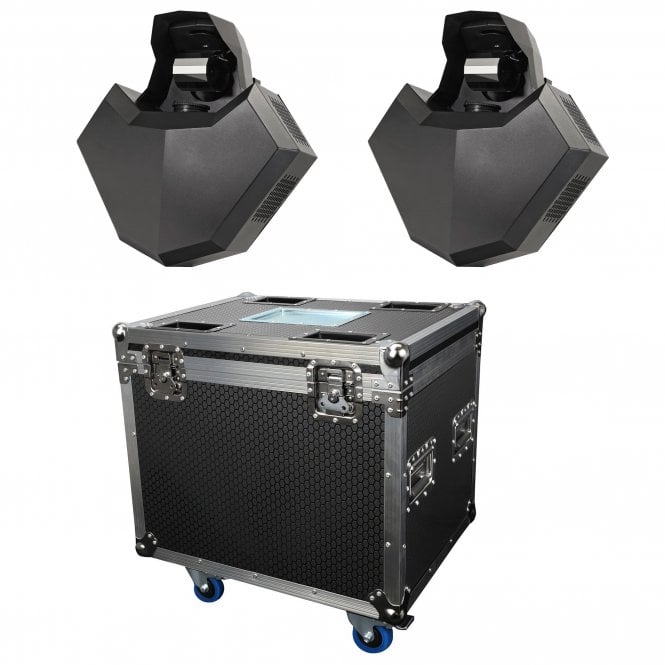 Equinox Helix Evo XP – Advanced Barrel Effect Lighting with Mirror Dish Pair & Case Bundle