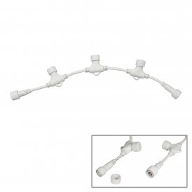  IP65 rated power cable for Elumen8 LED Dimmable String/Net Lights 1 input, 3 outputs (10cm spacing) and 1 pass thru