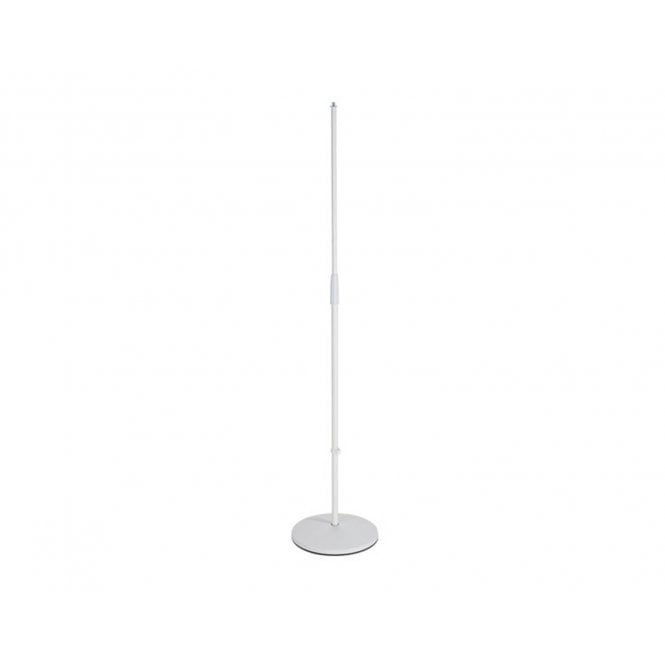 K&M 260/1 WHITE Mic Stand with Round Base 87-157cm 3kg