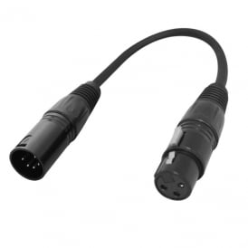 5-Pin Male - 3-Pin Female DMX Converter Cable Lead