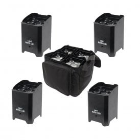 LEDJ Rapid QB1 HEX x 4 & BAG BUNDLE