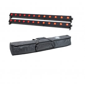 Slimline 12Q5 RGBW Batten (Black Housing) Bundle with bag