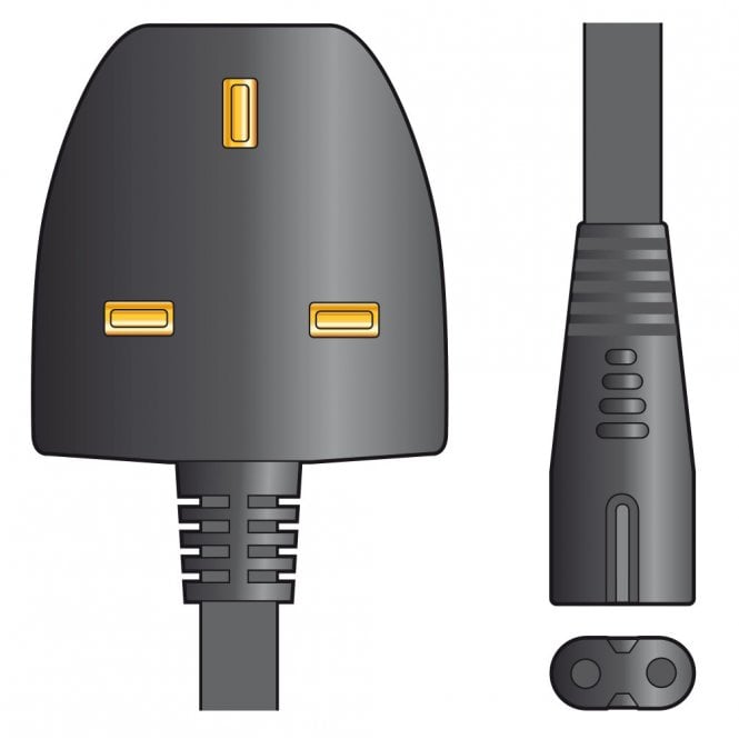 Mains Power Leads UK Plug - Figure 8 3A