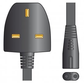 Mains Power Leads UK Plug - Figure 8 3A