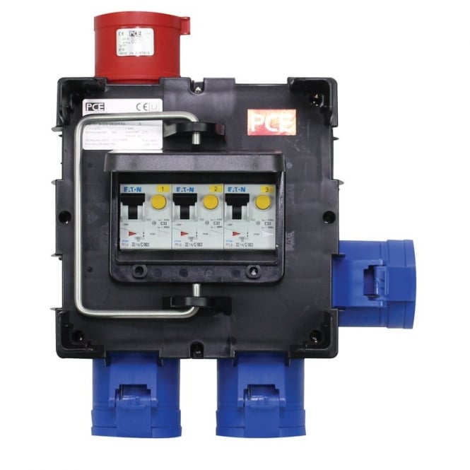 PCE IMST Distribution Box 32A 415V In, 3 x 32A 240V Out (9030183)