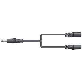 3.5mm Stereo Plug to 2 x 3.5mm Stereo Sockets Splitter Leads