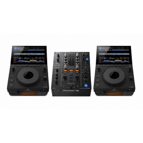 Pioneer DJ|AlphaTheta AlphaTheta CDJ-1500X DJ Media Player PAIR and DJM-450 Bundle