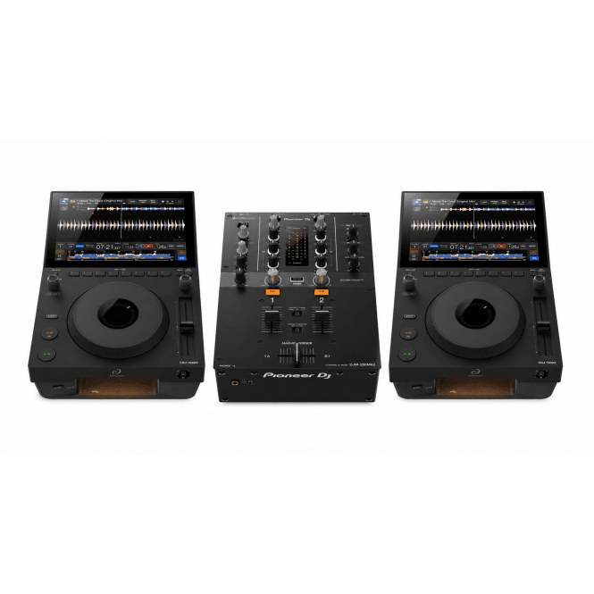 Pioneer DJ|AlphaTheta AlphaTheta CDJ-1500X DJ Media Player PAIR & Pioneer DJM-250MK2  Bundle