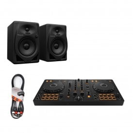 DDJ-FLX4 2-channel DJ controller for Rekordbox & Serato Bundle with DM-50D Speakers 