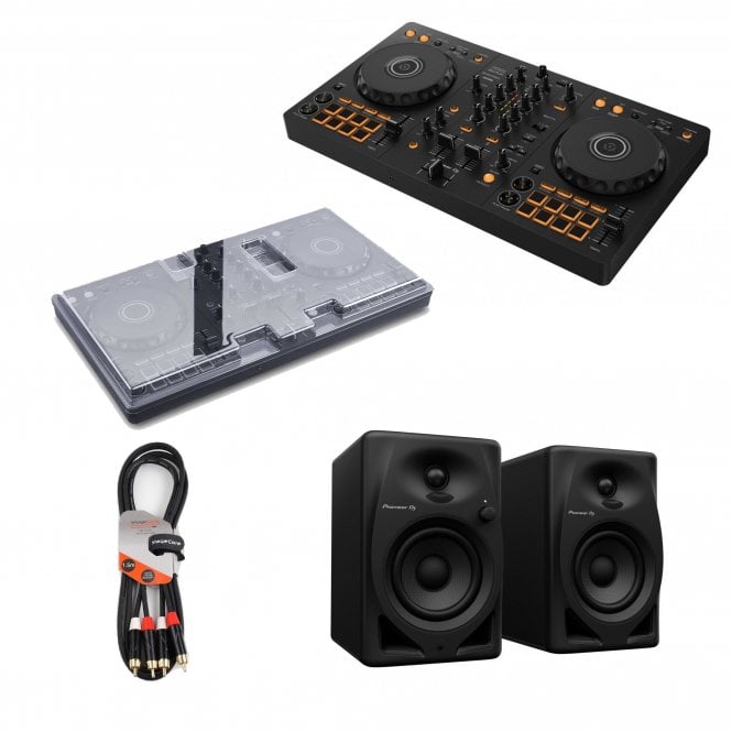 Pioneer DJ|AlphaTheta DDJ-FLX4 2-channel DJ controller for Rekordbox/Serato Starter Bundle