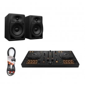 DDJ-FLX4 2-channel DJ controller with rekordbox DJ Software & dm 40d Speaker bundle 