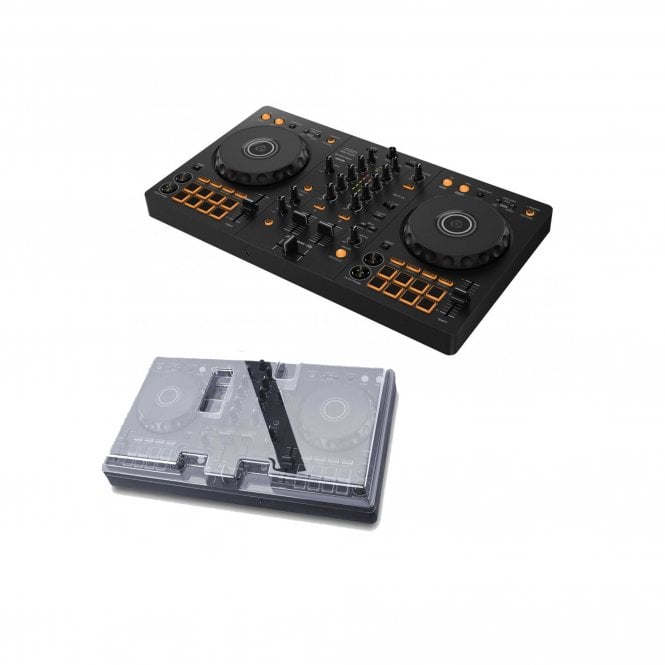 Pioneer DJ|AlphaTheta DDJ-FLX4 & Decksaver  2-channel DJ controller for Rekordbox & Serato Bundle