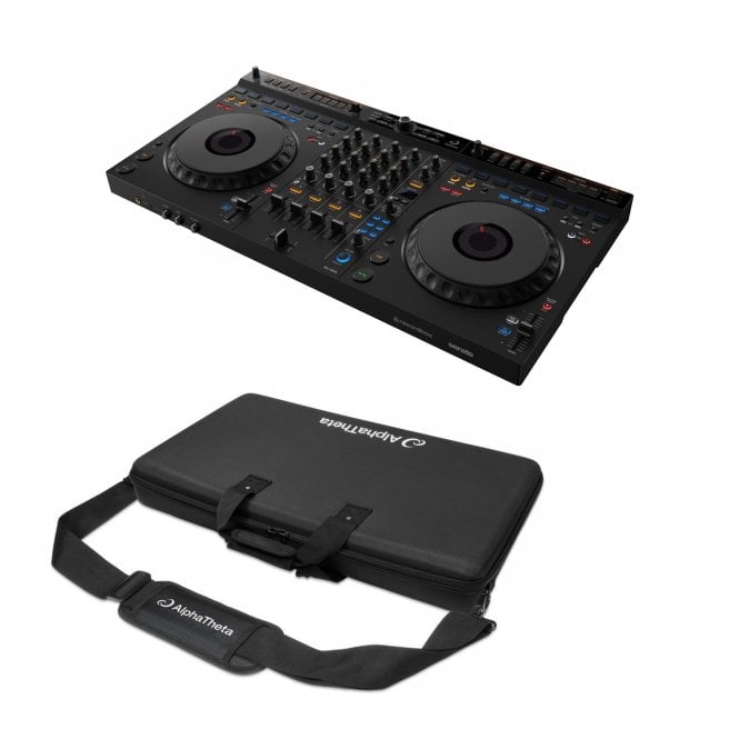 Pioneer DJ|AlphaTheta DDJ-GRV6 4-Channel DJ Controller & BAG + includes rekordbox and Serato DJ Pro Bundle