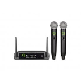 QWM-11 V2 Dual UHF Wireless Handheld Microphone System, Fixed Frequency