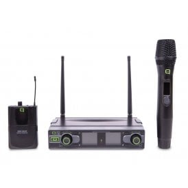 QWM 1950 HH+BP UHF Dual Channel Diversity Handheld + Beltpack Wireless System