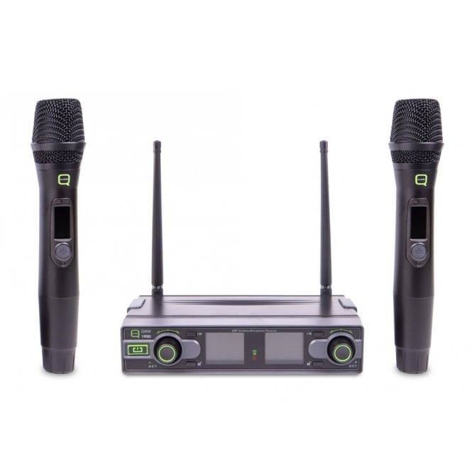 Q-Audio QWM 1950 HH UHF Dual Channel True Diversity HH Wireless Mic System