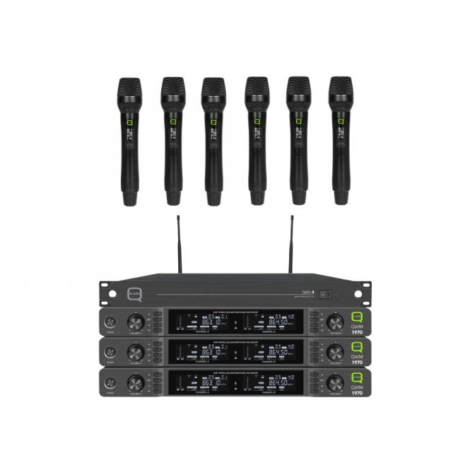 Q-Audio QWM 1970 6 Way Handheld System with ADU