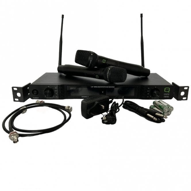Q-Audio QWM 1970 HH UHF Dual Channel Diversity Handheld Wireless System - 19