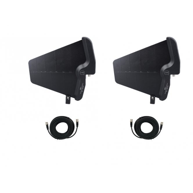 Q-Audio QWM-PAD2-10M Active Paddle Antennas with 10m Cables