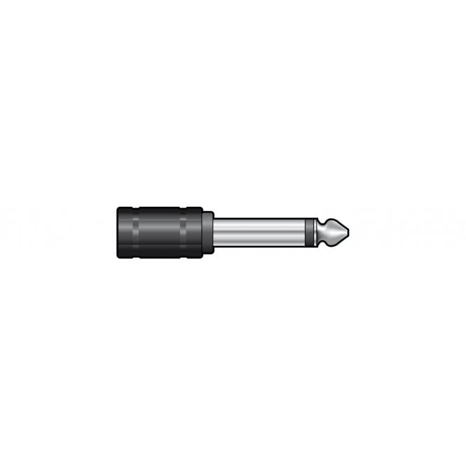 QTX Adaptor 3.5mm Mono Jack Socket – 6.3mm Mono Jack Plug