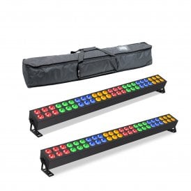 Duplex-Bar: 48 x 3W Double LED Wall Bar PAIR & Bag Bundle