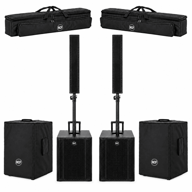 RCF Professional Audio  EVOX 12 ACTIVE 2 WAY ARRAY PAIR BUNDLE WITH COVERS 