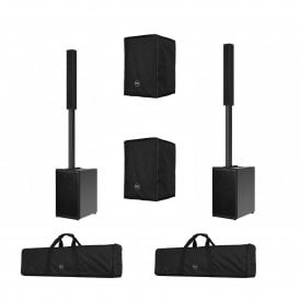 EVOX J9 Portable 3 Way Column Speaker PA System Bundle
