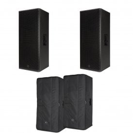 NX 985-A PROFESSIONAL THREE-WAY ACTIVE SPEAKER pair with covers 