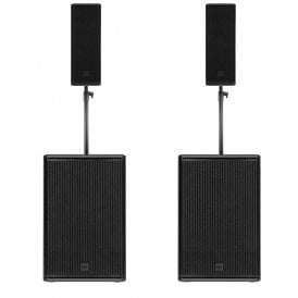  NXL-14A & SUB15-AX 8600W Active PA Package With Poles & Cables 