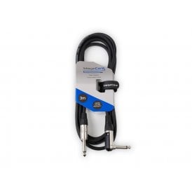 3m 6.35mm Mono Jack Plug - 6.35mm Right Angled Mono Jack Plug Instrument Cable - Overall Cable Diameter 6.5mm 